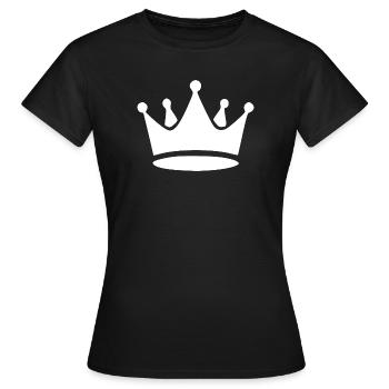 Cadeau d’anniversaire Crown White - T-shirt Femme - noir - Devant - AI Model Female 172 dark (172cm)
