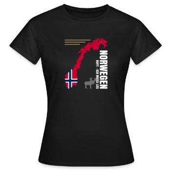 Norway Emigrate - Women's T-Shirt - black - Front - AI Model Female 172 dark (172cm)