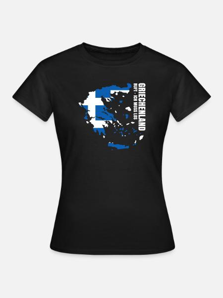 Griechenland Auswandern - Frauen T-Shirt - Schwarz