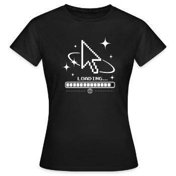 Y2K Cursor & Loading Bar – Retro 2000s Tech Look - Women's T-Shirt - black - Front - AI Model Female 172 dark (172cm)