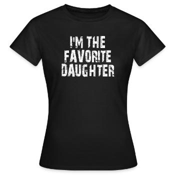 Favoris de la famille Cadeaux & plus encore Je suis le fils préféré - T-shirt Femme - noir - Devant - AI Model Female 172 dark (172cm)