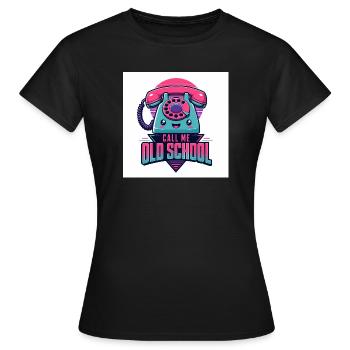 Call Me Old School - Women's T-Shirt - black - Front - AI Model Female 172 dark (172cm)