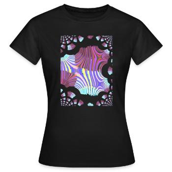 Spirale néon psychédélique - T-shirt Femme - noir - Devant - AI Model Female 172 dark (172cm)