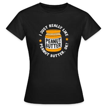 Pâte d’arachide - T-shirt Femme - noir - Devant - AI Model Female 172 dark (172cm)
