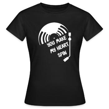 Vinyl - Women's T-Shirt - black - Front - AI Model Female 172 dark (172cm)