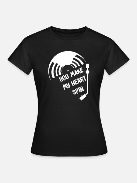 Vinyl - Frauen T-Shirt - Schwarz