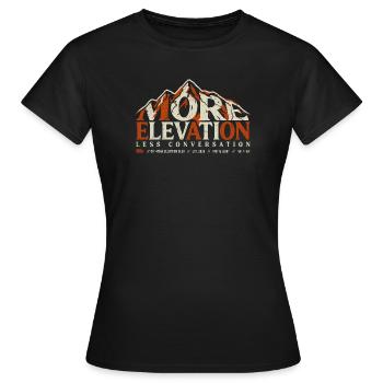 More Elevation Hiking - Women's T-Shirt - black - Front - AI Model Female 172 dark (172cm)