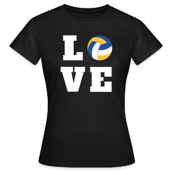 Cadeau d’amour au volleyball pour la maman joueuse et l’entraîneur - T-shirt Femme - noir - Devant - AI Model Female 172 dark (172cm)