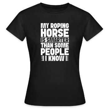 Hobby Horse Rider My Horse Smarter People - Women's T-Shirt - black - Front - AI Model Female 172 dark (172cm)