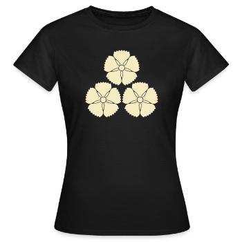 Oriental Vintage Akizuki Clan Japanese Kamon Crest - Women's T-Shirt - black - Front - AI Model Female 172 dark (172cm)