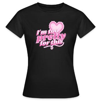 Pretty Ladies - Women's T-Shirt - black - Front - AI Model Female 172 dark (172cm)