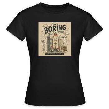 The Boring Rocket - Women's T-Shirt - black - Front - AI Model Female 172 dark (172cm)