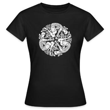Hommes celtes entremêlés - T-shirt Femme - noir - Devant - AI Model Female 172 dark (172cm)