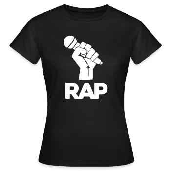 Rap Mic Silhouette - Women's T-Shirt - black - Front - AI Model Female 172 dark (172cm)