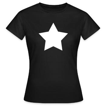 étoile blanche, étoile blanche - T-shirt Femme - noir - Devant - AI Model Female 172 dark (172cm)