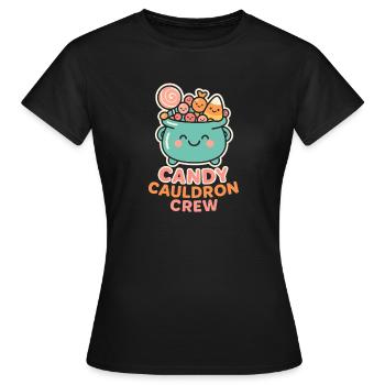 Candy Cauldron Crew - Women's T-Shirt - black - Front - AI Model Female 172 dark (172cm)