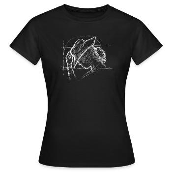 Horse Girl Scribble - Women's T-Shirt - black - Front - AI Model Female 172 dark (172cm)