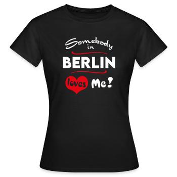 Berlin Stadt Ville Urbaine T-shirt Ville Heimatliebe - T-shirt Femme - noir - Devant - AI Model Female 172 dark (172cm)