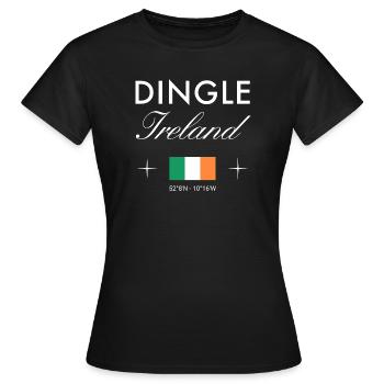 Dingle Ireland Coordinate Souvenir de voyage - T-shirt Femme - noir - Devant - AI Model Female 172 dark (172cm)