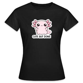 Pink Chibi Dragon Saying - Women's T-Shirt - black - Front - AI Model Female 172 dark (172cm)