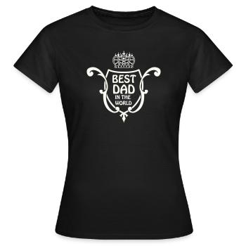 Emblème du meilleur papa au monde - T-shirt Femme - noir - Devant - AI Model Female 172 dark (172cm)
