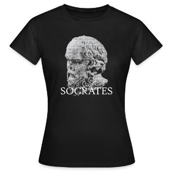 Socrates Skull Portrait - Women's T-Shirt - black - Front - AI Model Female 172 dark (172cm)