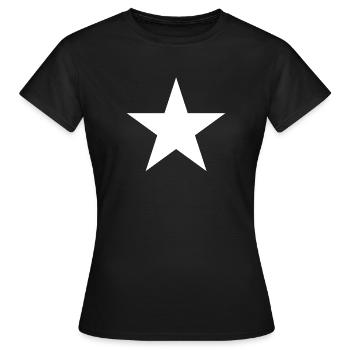 étoile blanche, étoile blanche - T-shirt Femme - noir - Devant - AI Model Female 172 dark (172cm)