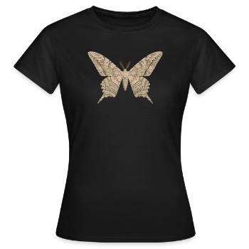 White Witch Moth Thysania agrippina Cartoon Style - Women's T-Shirt - black - Front - AI Model Female 172 dark (172cm)