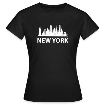 NEW YORK Skyline White - T-shirt Femme - noir - Devant - AI Model Female 172 dark (172cm)