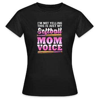 Maman de softball Maman de softball - T-shirt Femme - noir - Devant - AI Model Female 172 dark (172cm)