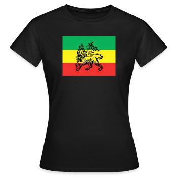 Haile Selassie I Jah Rastafari Rasta Reggae Roots - Women's T-Shirt - black - Front - AI Model Female 172 dark (172cm)