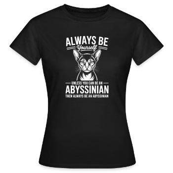 Paroles du chat abyssin cadeau du chat abyssin - T-shirt Femme - noir - Devant - AI Model Female 172 dark (172cm)