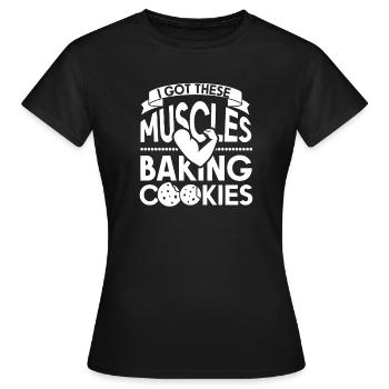 Cookie Plätzchen Keks - Women's T-Shirt - black - Front - AI Model Female 172 dark (172cm)