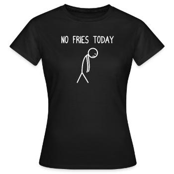 No fries today Fritten Pommes French fries - Women's T-Shirt - black - Front - AI Model Female 172 dark (172cm)