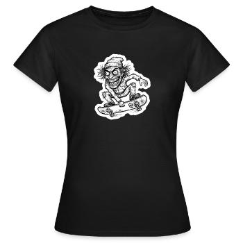 Crazy Skater Sketch - Urban Art - Women's T-Shirt - black - Front - AI Model Female 172 dark (172cm)