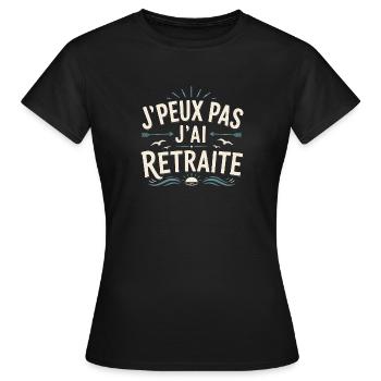 I can't I retired - Women's T-Shirt - black - Front - AI Model Female 172 dark (172cm)