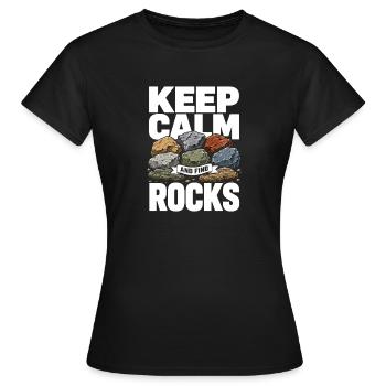 Géologie de conception du collecteur de pierres et recherche de pierres - T-shirt Femme - noir - Devant - AI Model Female 172 dark (172cm)