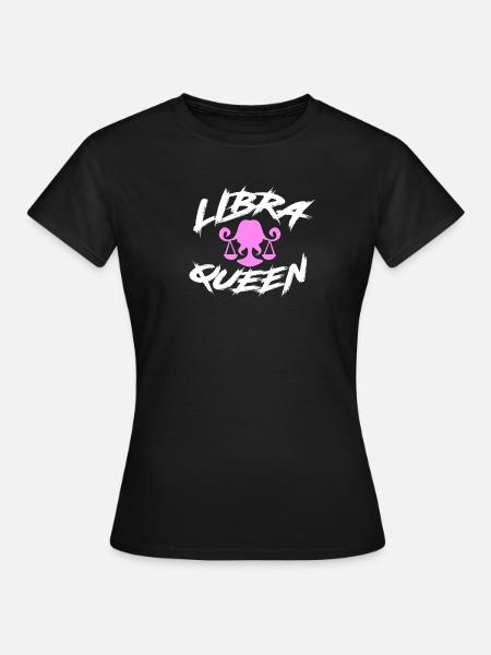 Sternzeichen Waage - Frauen T-Shirt - Schwarz