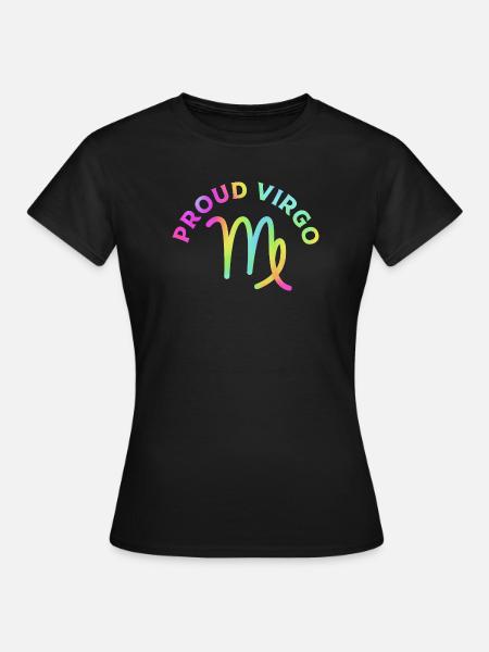 Sternzeichen Jungfrau - Frauen T-Shirt - Schwarz