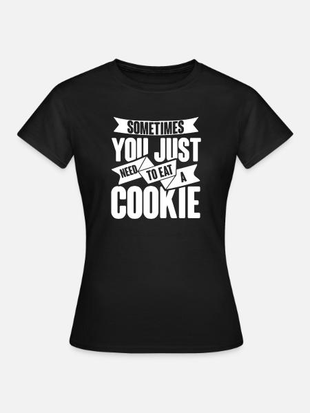 Cookie Plätzchen Keks - Frauen T-Shirt - Schwarz