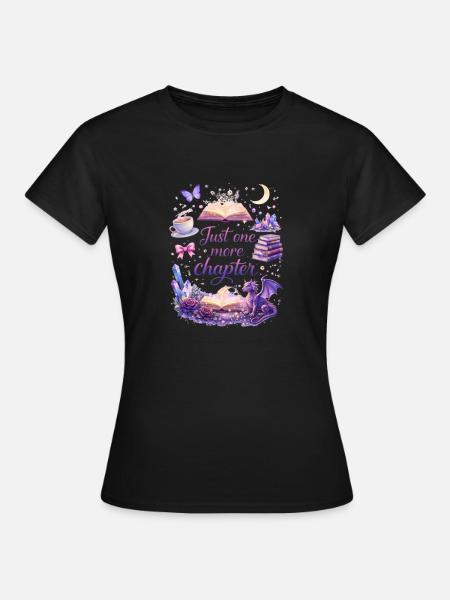 Noch ein Kapitel – Magische Lesewelt - Frauen T-Shirt - Schwarz