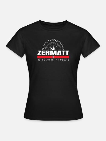 Zermatt - Frauen T-Shirt - Schwarz