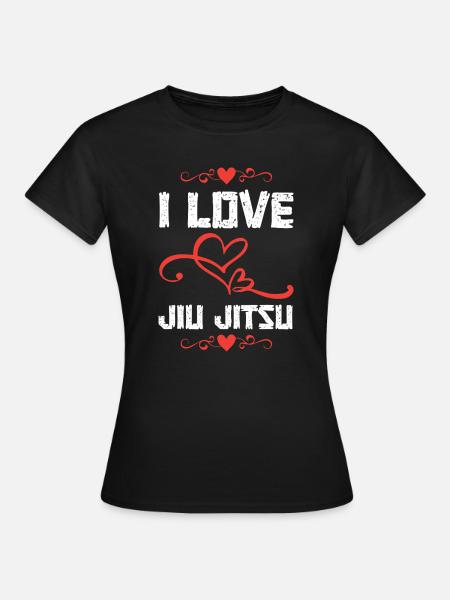 I Love Jiu Jitsu - Frauen T-Shirt - Schwarz