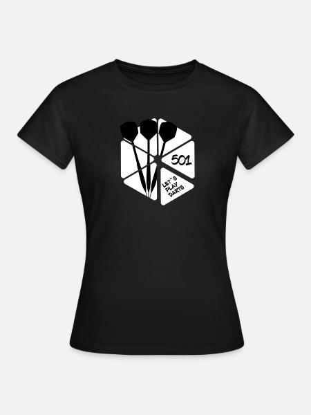 Let´s Play Darts - Frauen T-Shirt - Schwarz