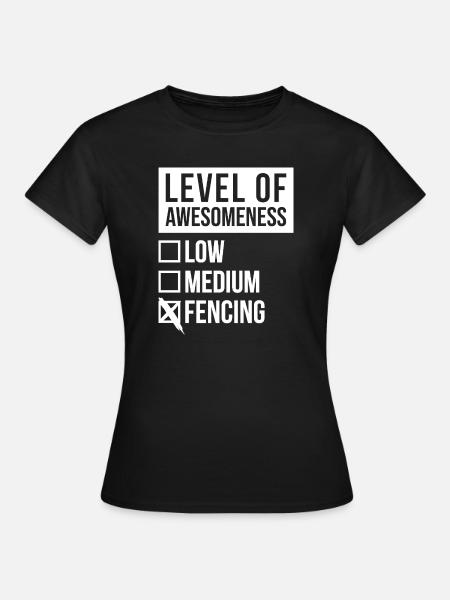 Fechten Fechten Zaun - Frauen T-Shirt - Schwarz