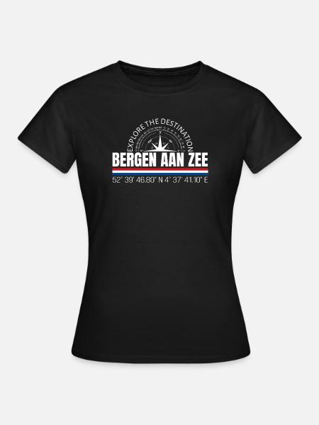 Bergen aan Zee - Frauen T-Shirt - Schwarz