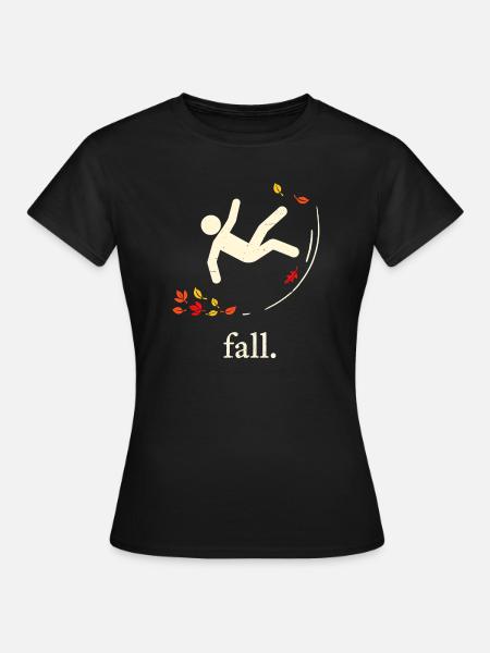 Herbst-Herbstblatt - Frauen T-Shirt - Schwarz