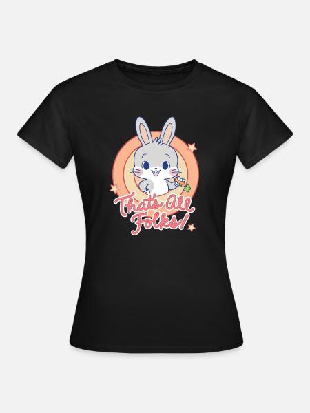 Looney Tunes X Gokko Bugs Bunny That's All Folks! - Frauen T-Shirt - Schwarz