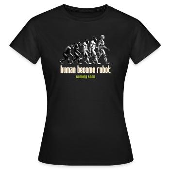 EVOLUTION - Frauen T-Shirt - Schwarz - Vorne - AI Model Female 172 dark (172cm)