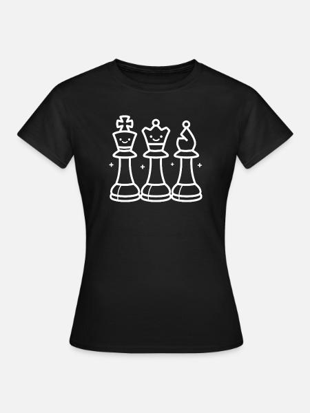 Schachfiguren Comic - Frauen T-Shirt - Schwarz